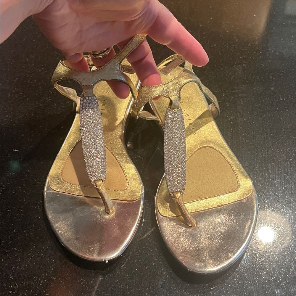 Martinez Valero Gold and Silver Women's Sandals